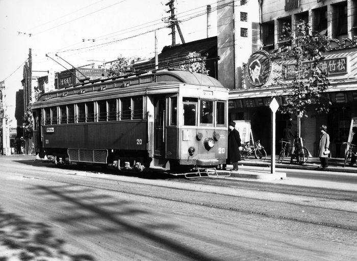 1935年頃の玉川線（20号車）