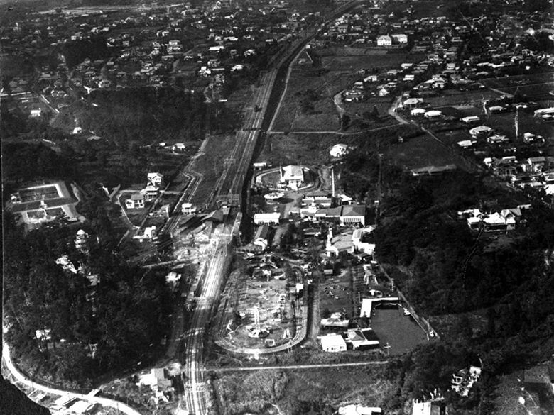 1925年 多摩川園上空
